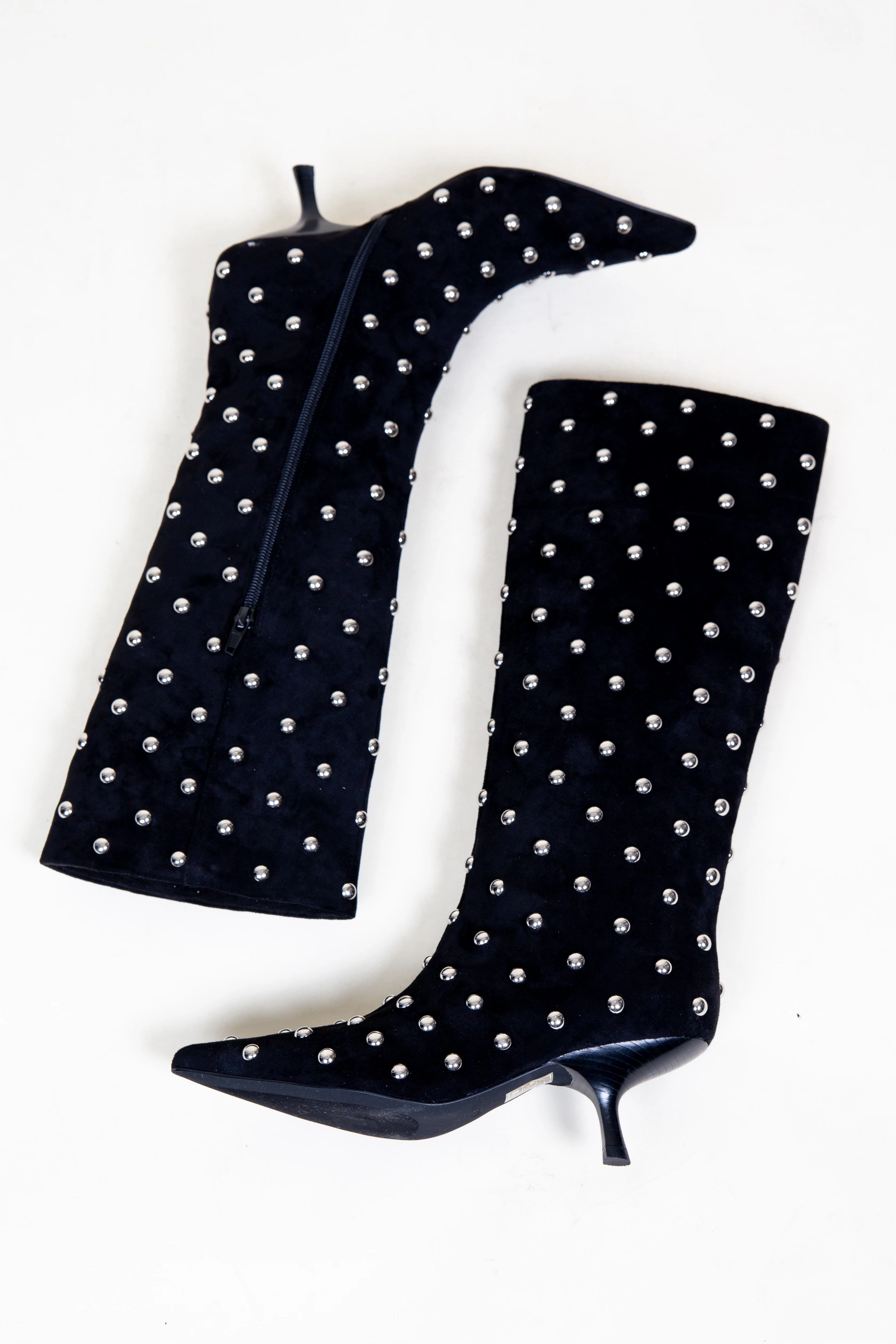 Middle-Aged Man JEFFREY CAMPBELL | Tell Me Studded Boots - Black Suede
