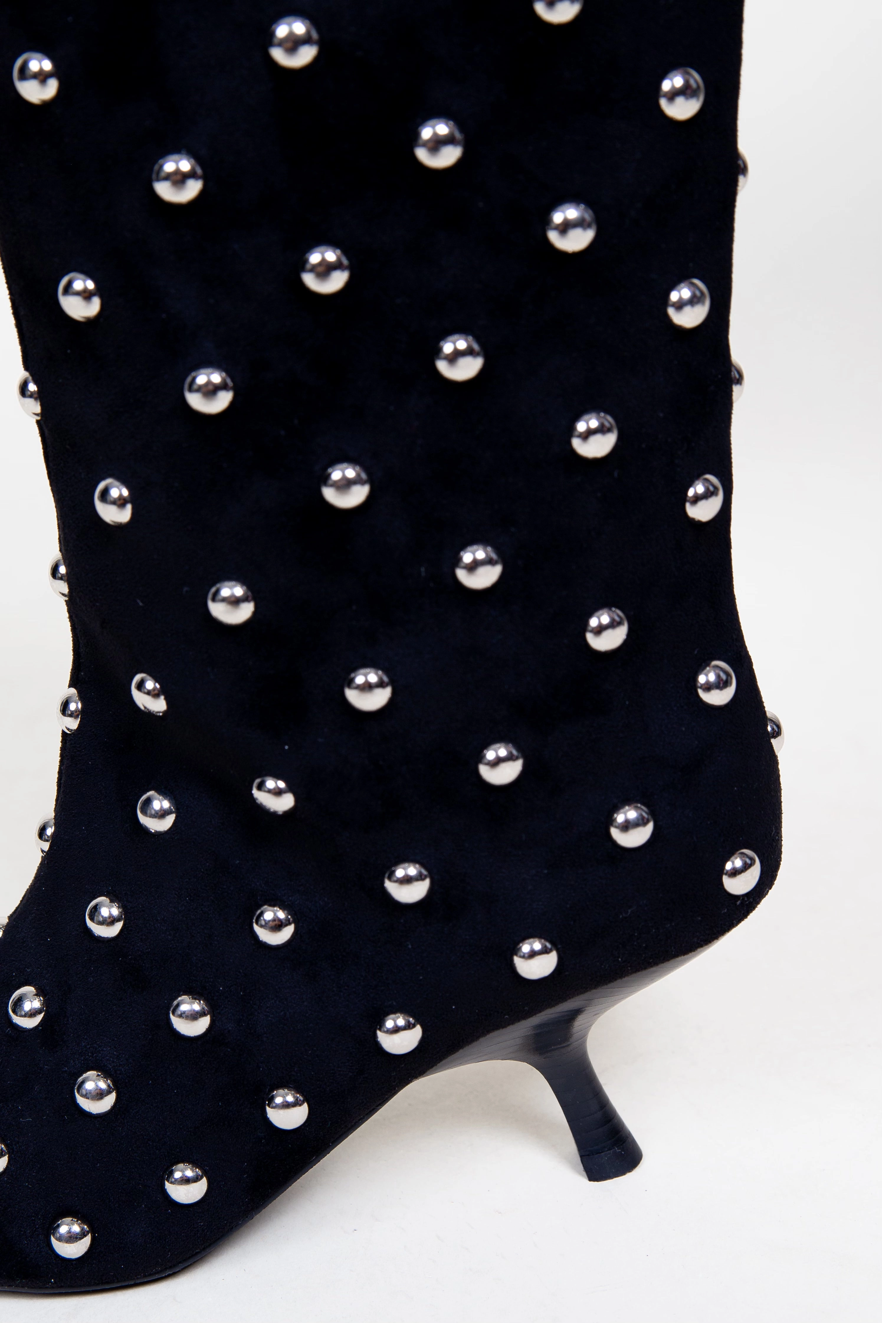 Lace Up Slip Resistant Hiking Trails JEFFREY CAMPBELL | Tell Me Studded Boots - Black Suede