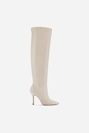 Kate Hi Boot In Ivory Leather Built For Comfort