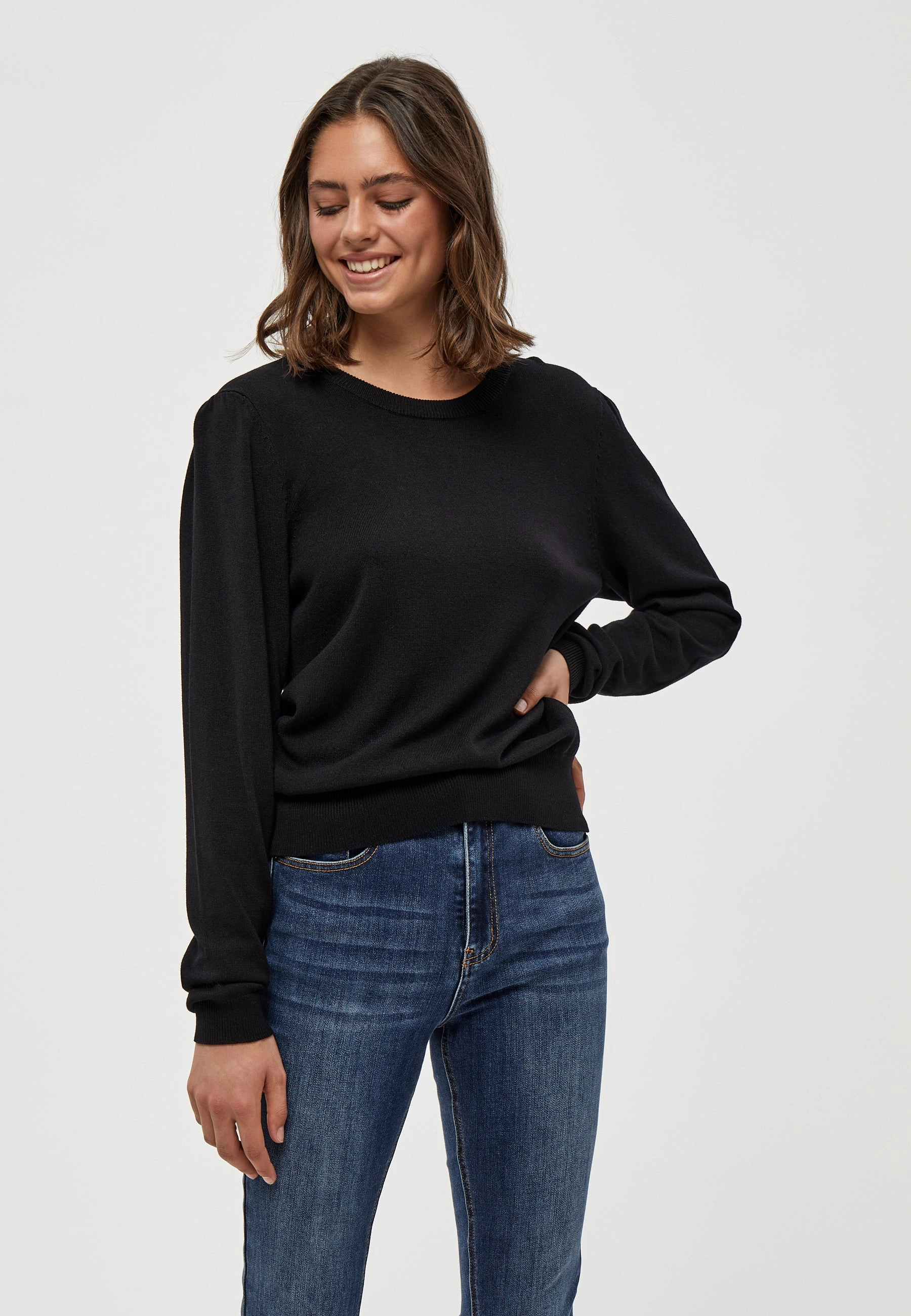 PC1699 Tana Top - Black EasyCare Material Elegant Blouse