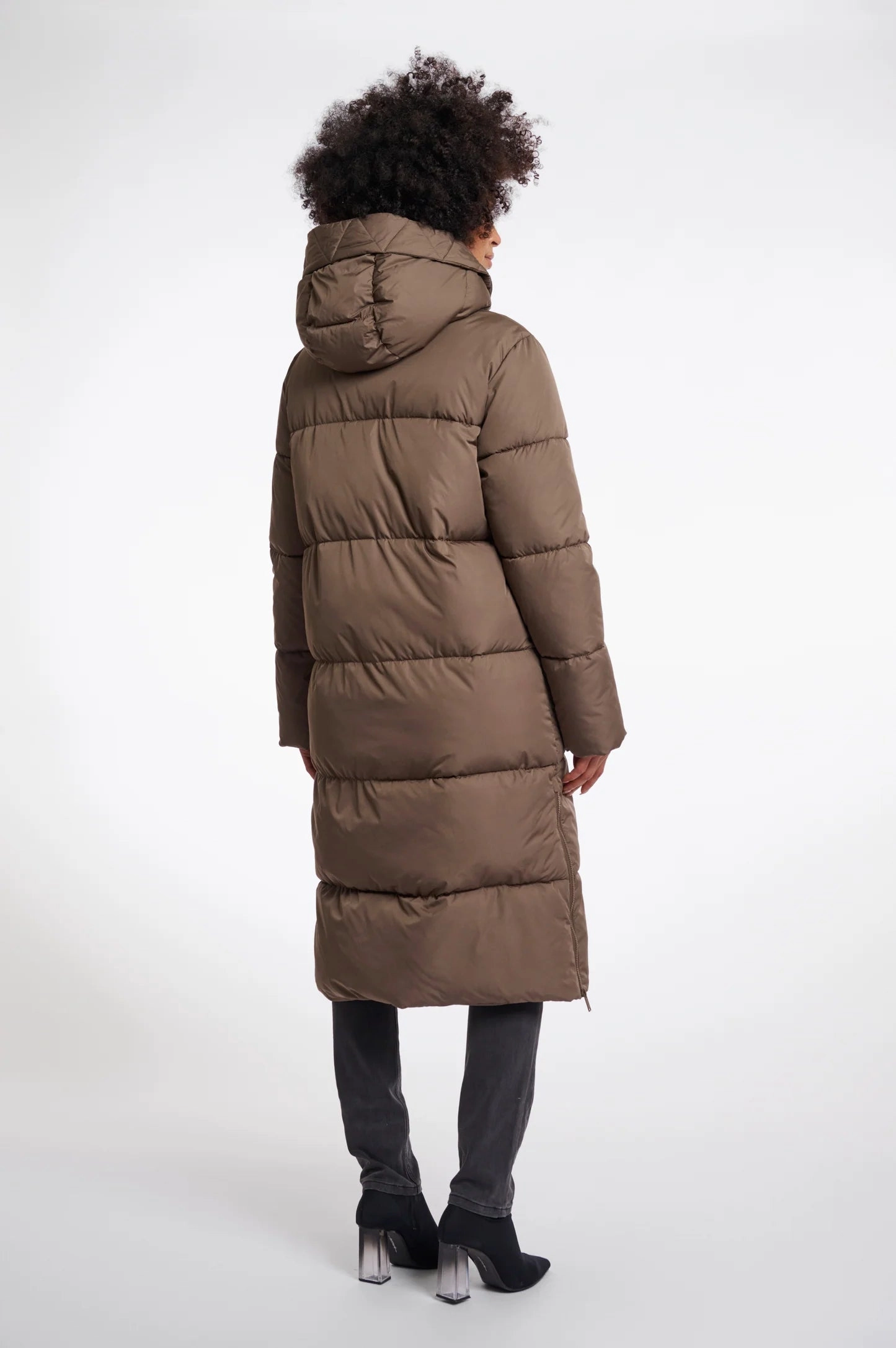 Daily Look Multi Directional Stretch Rino & Pelle Tessa Padded Coat in Dark Toffee
