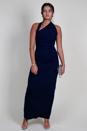 Tall Girl Standout Feature MISHA | Krystal Gown - Midnight Navy