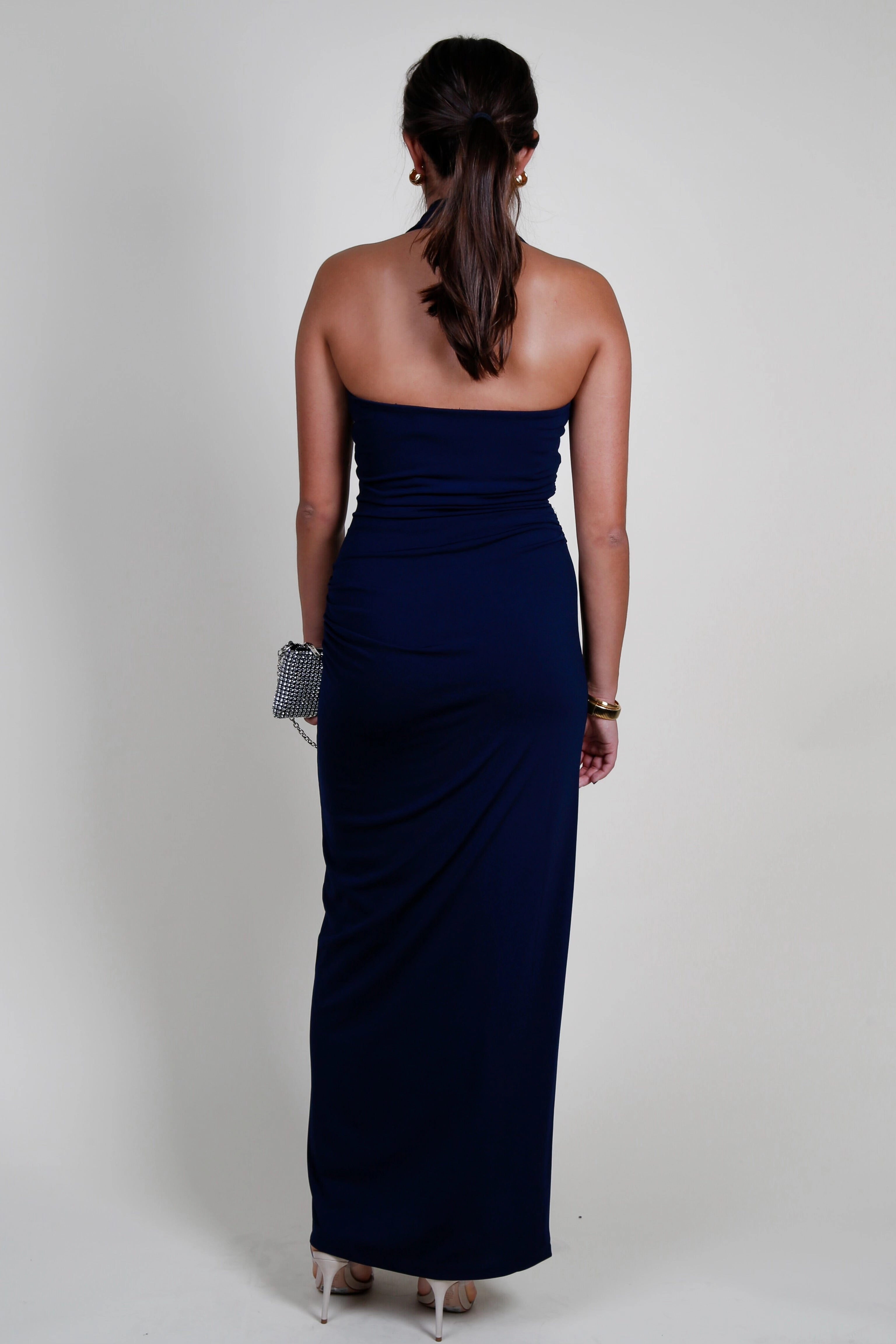 Mood Comfort Invisible-Zip MISHA | Krystal Gown - Midnight Navy