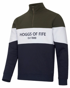 All-Weather Comfort Cold Layer Hoggs of Fife Dumfries 1888 Mens Quarter Zip Sweatshirt