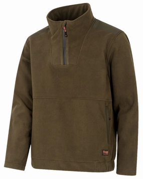 Easy Care Fabric Hoggs of Fife Green King II 1/4 Zip Bonded Fleece