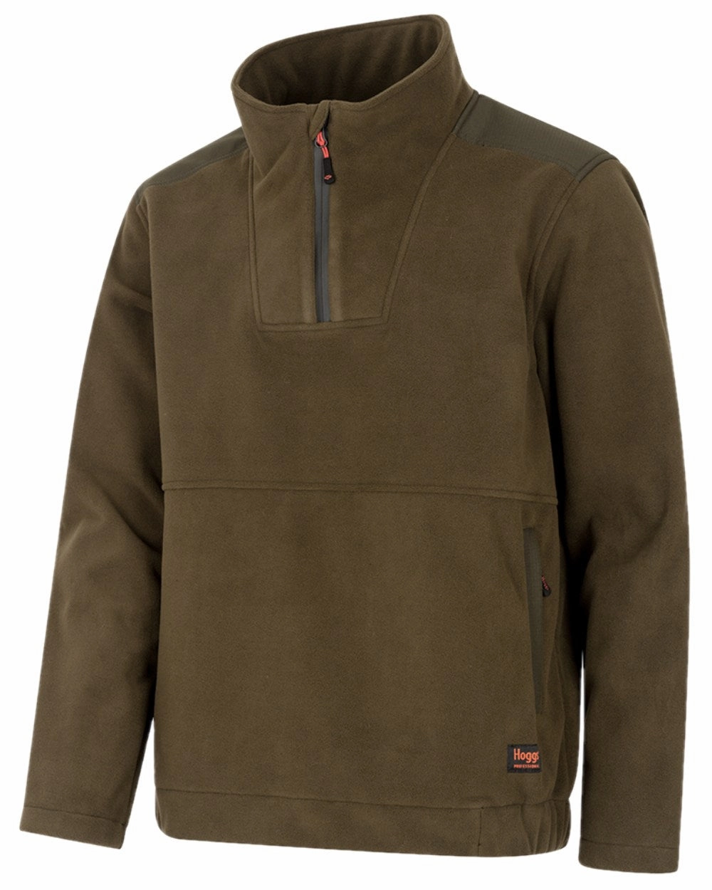 DoubleLayeredCuffs Layering Compatible Cut Hoggs of Fife Green King II 1/4 Zip Bonded Fleece