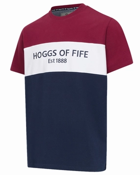 Hoggs of Fife Mens Dalbeattie Colour Block T-Shirt Oversized Fit
