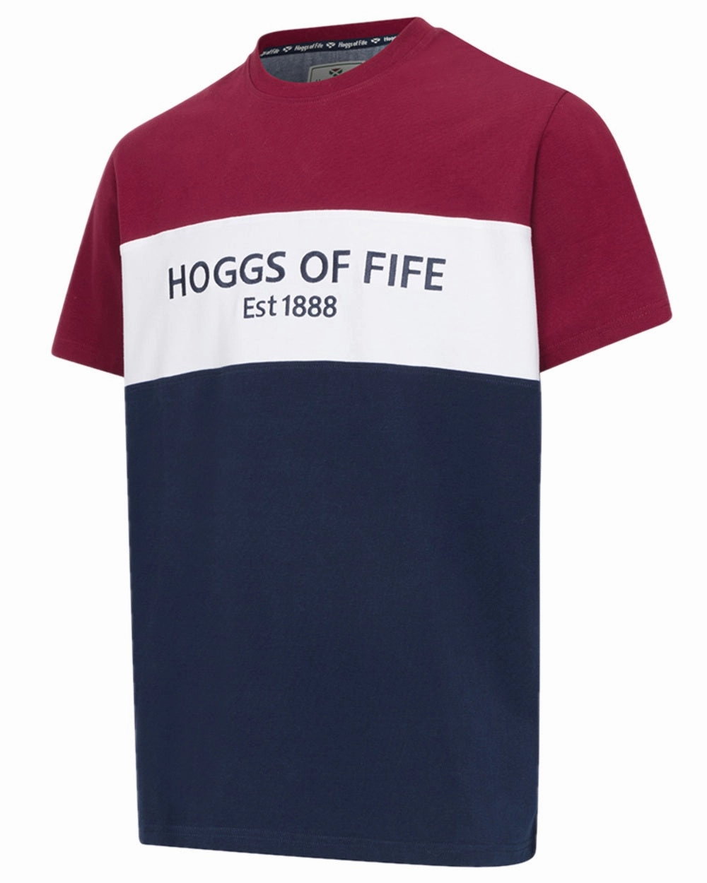 Minimalist fashion Friction Free Inner Lining Hoggs of Fife Mens Dalbeattie Colour Block T-Shirt