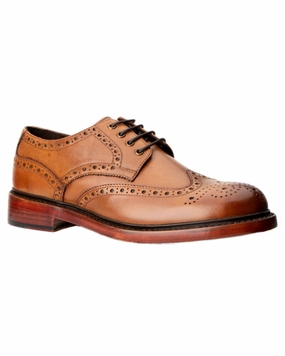 Hoggs of Fife Muirfield Brogue Shoe Rubber Soles Weekend Ready Durable heel counter