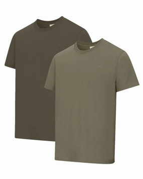 Comfortable and Chic Hoggs of Fife Sandwood 2 Pack Cotton T-Shirts