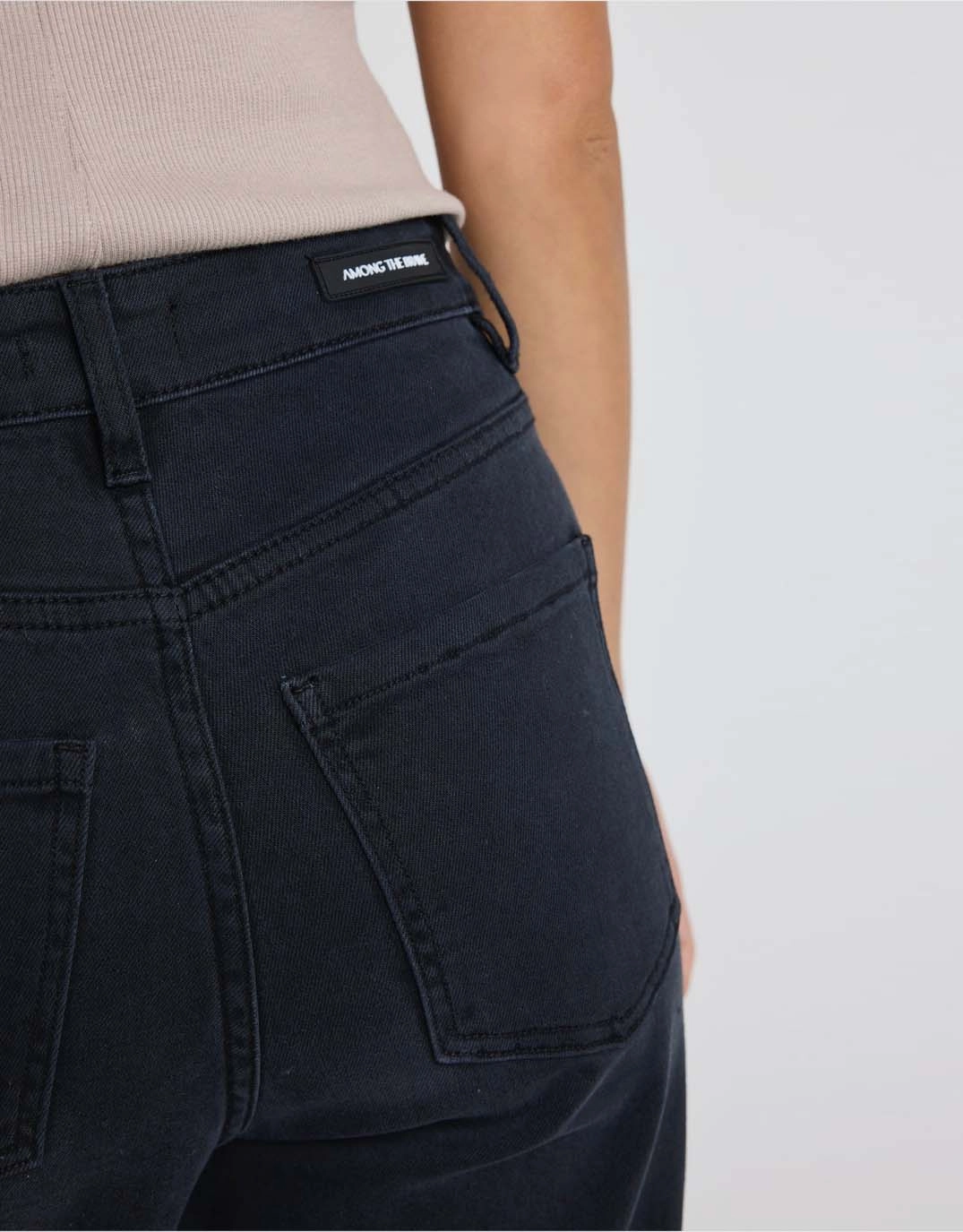 Zoey High Rise Stretch Denim Jean - Black Pre Shrunk Fabric Stretch Comfort