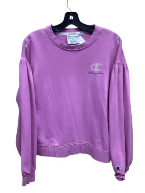 Athletic Jacket By Champion In Pink, Size: M Ultra Soft Brushed Interior Taped Neckline