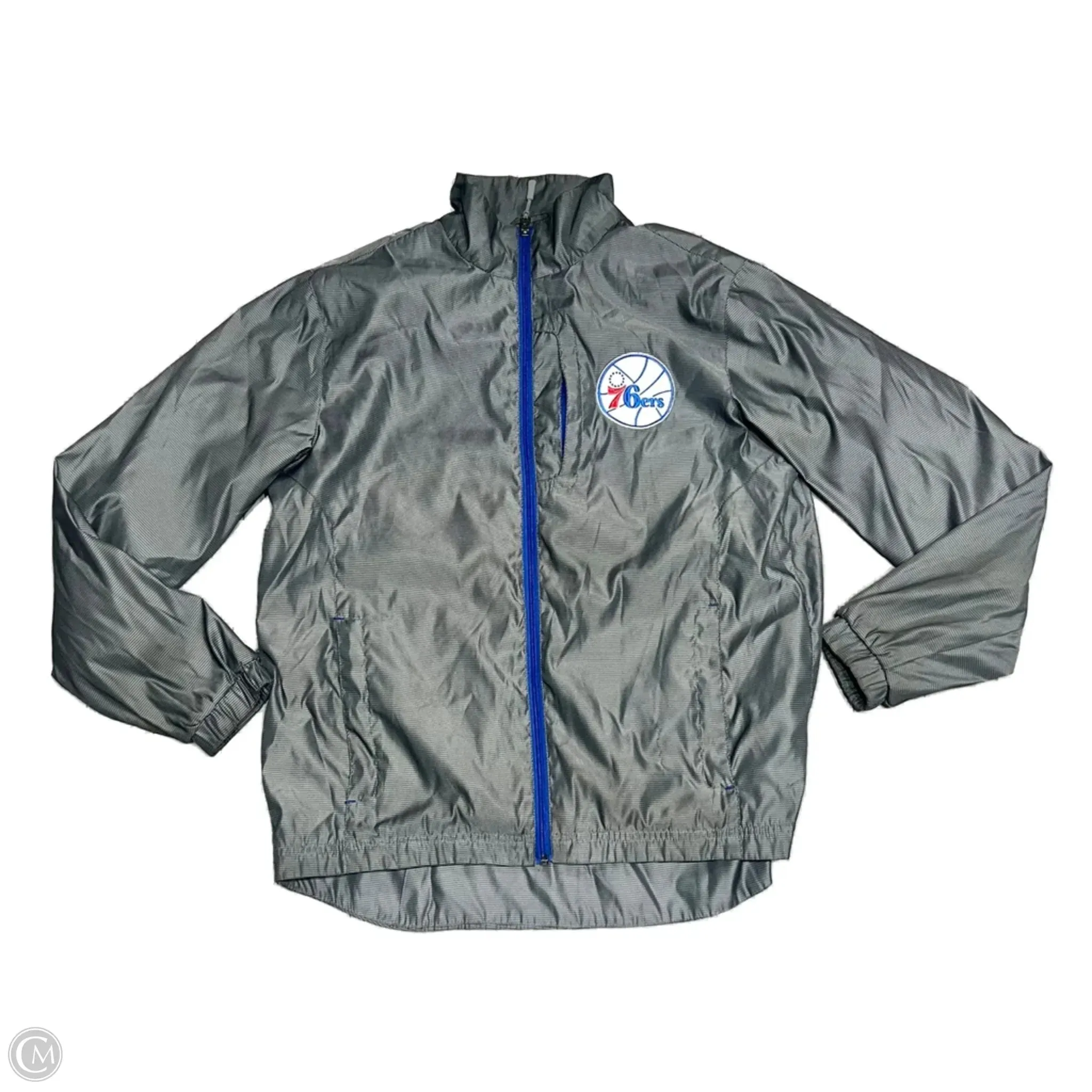 Stain Resistant Material Athletic Jacket By G-11 Sports By Carl Banks In Grey, Size: M