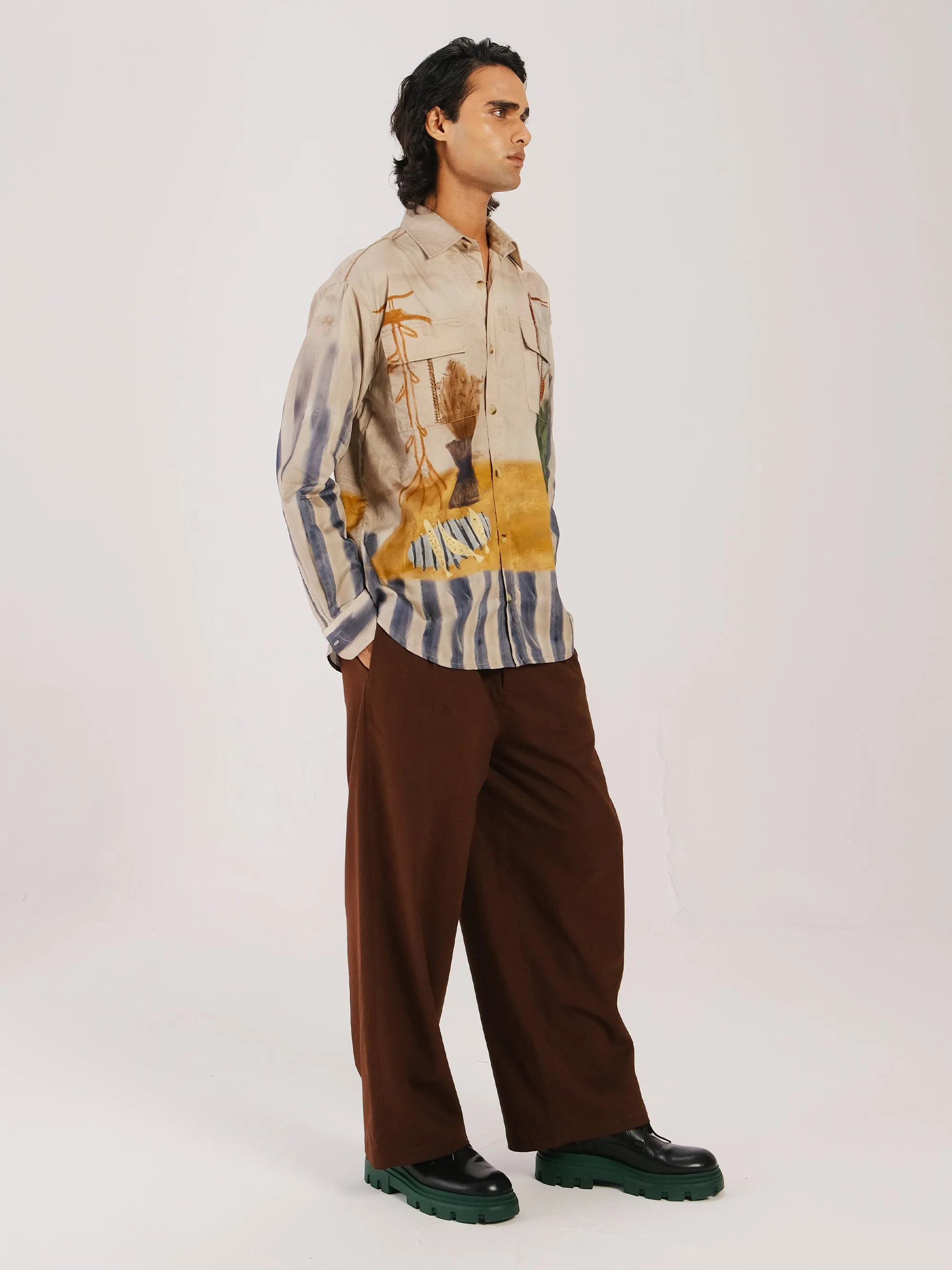 Fitted Shape Multi Functional Pockets Hop Shirt