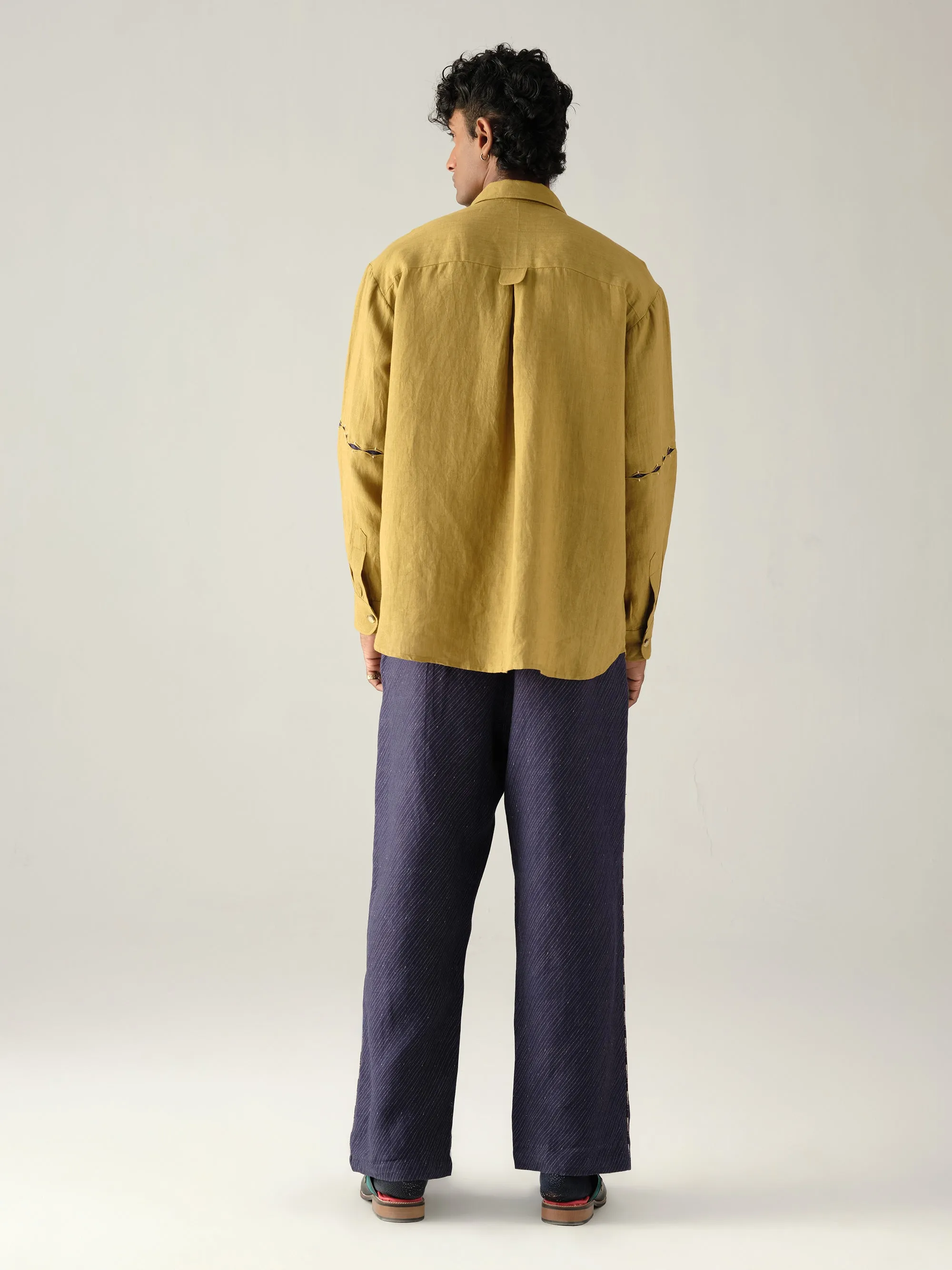 Hop Shirt Geometric Print Laser Cut Edge Detail
