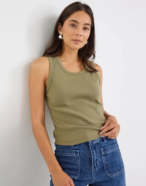 Cobble Rib Cutaway Tank - Khaki site