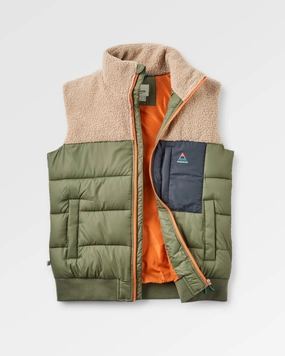 Inspire Recycled Insulated Gilet - Dusty Olive AbrasionResistantSurface SoftInnerLayer