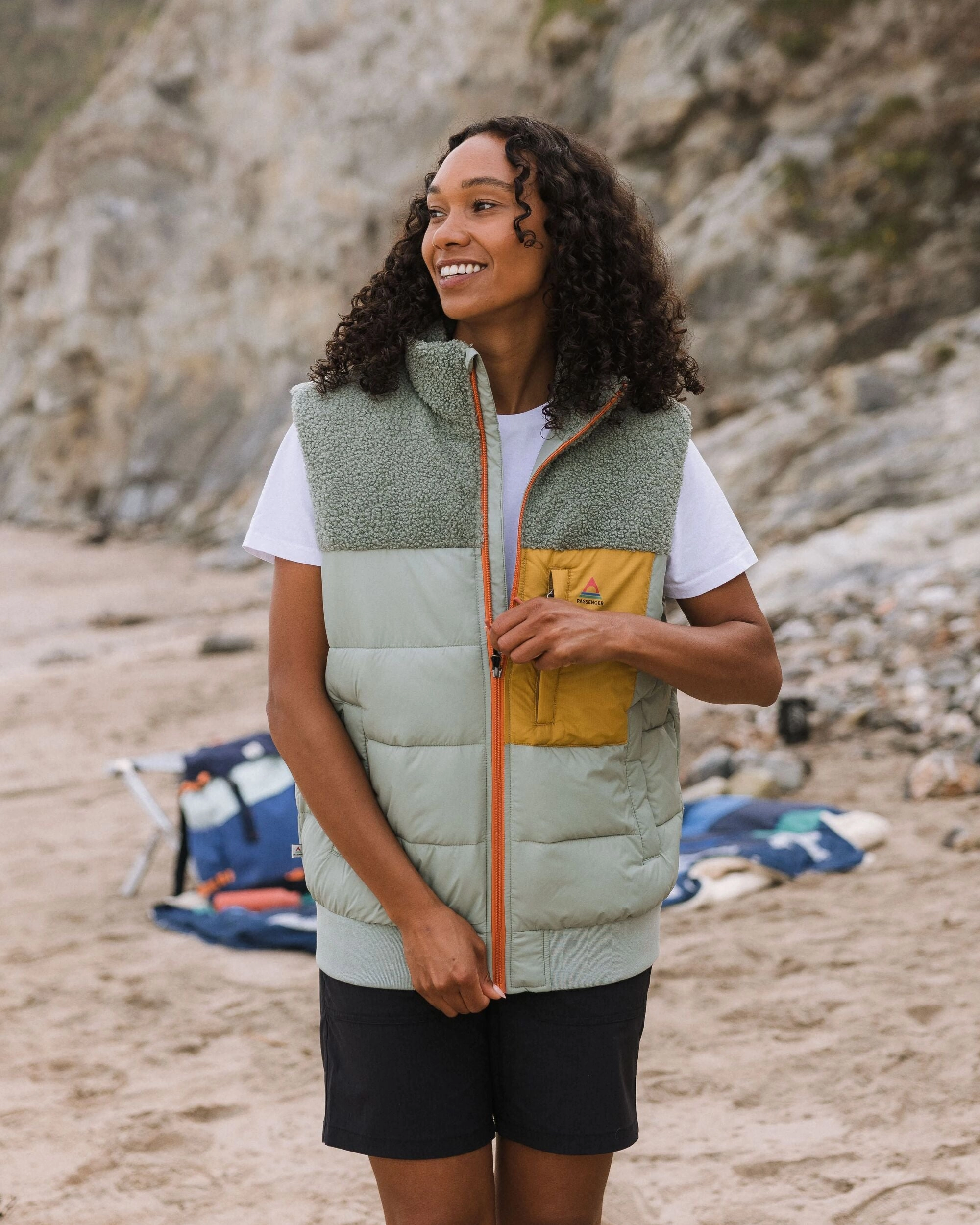 Inspire Recycled Insulated Gilet - Pistachio Thermal Core Technology Quick Dry Coating