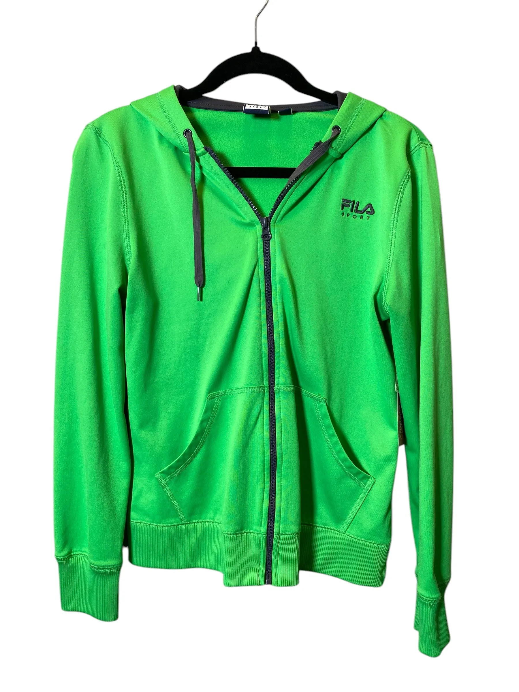 Anti Slip Shoulder Pads Athletic Jacket By Fila In Green, Size: S