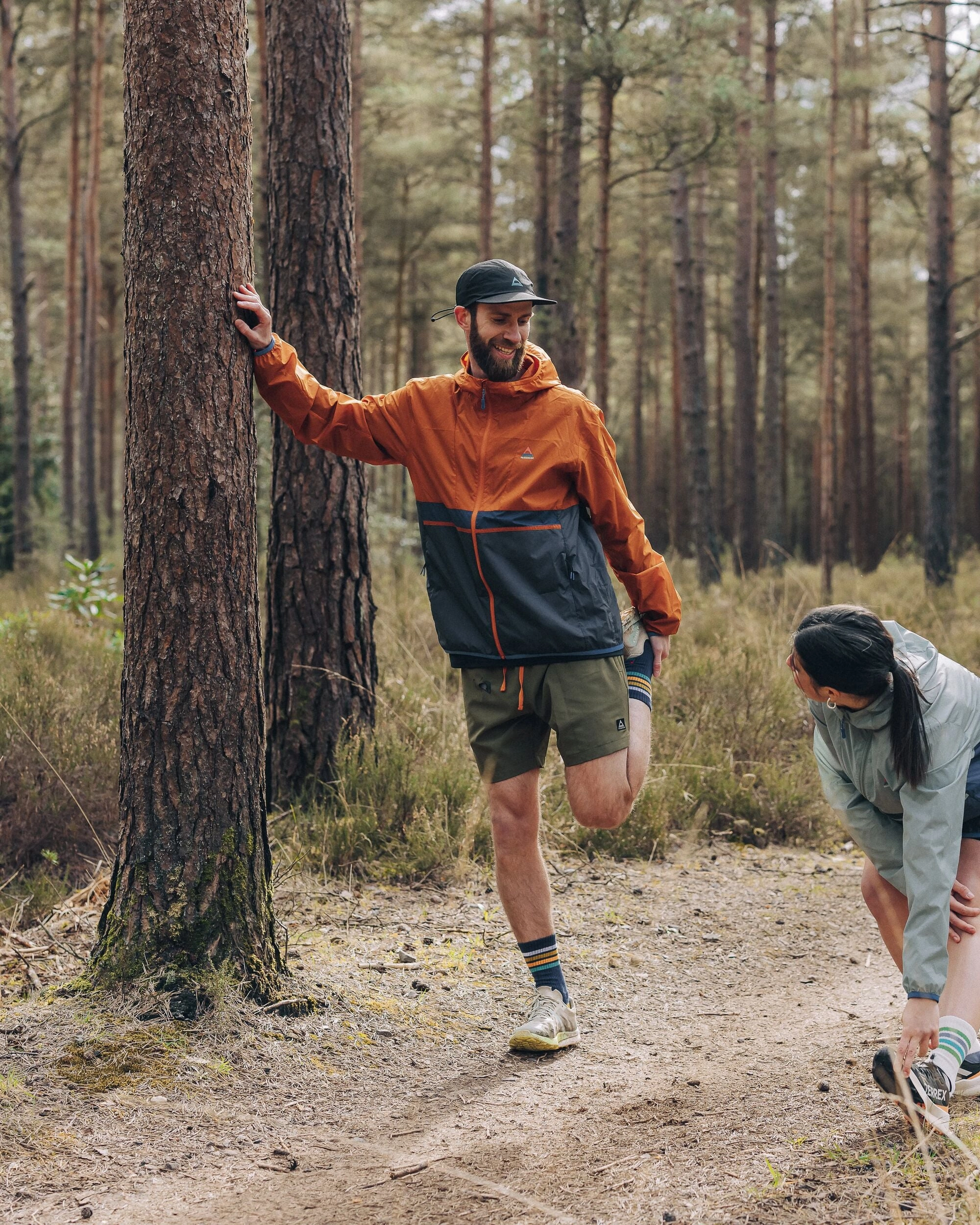 Gusto Recycled Windshell Jacket - Sunset Orange/Charcoal Cozy Design Wrinkle resistant fabric