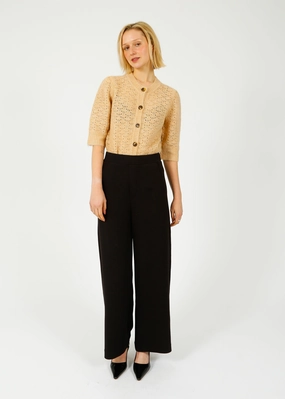 IW Gincette Pants in Black Raw edge