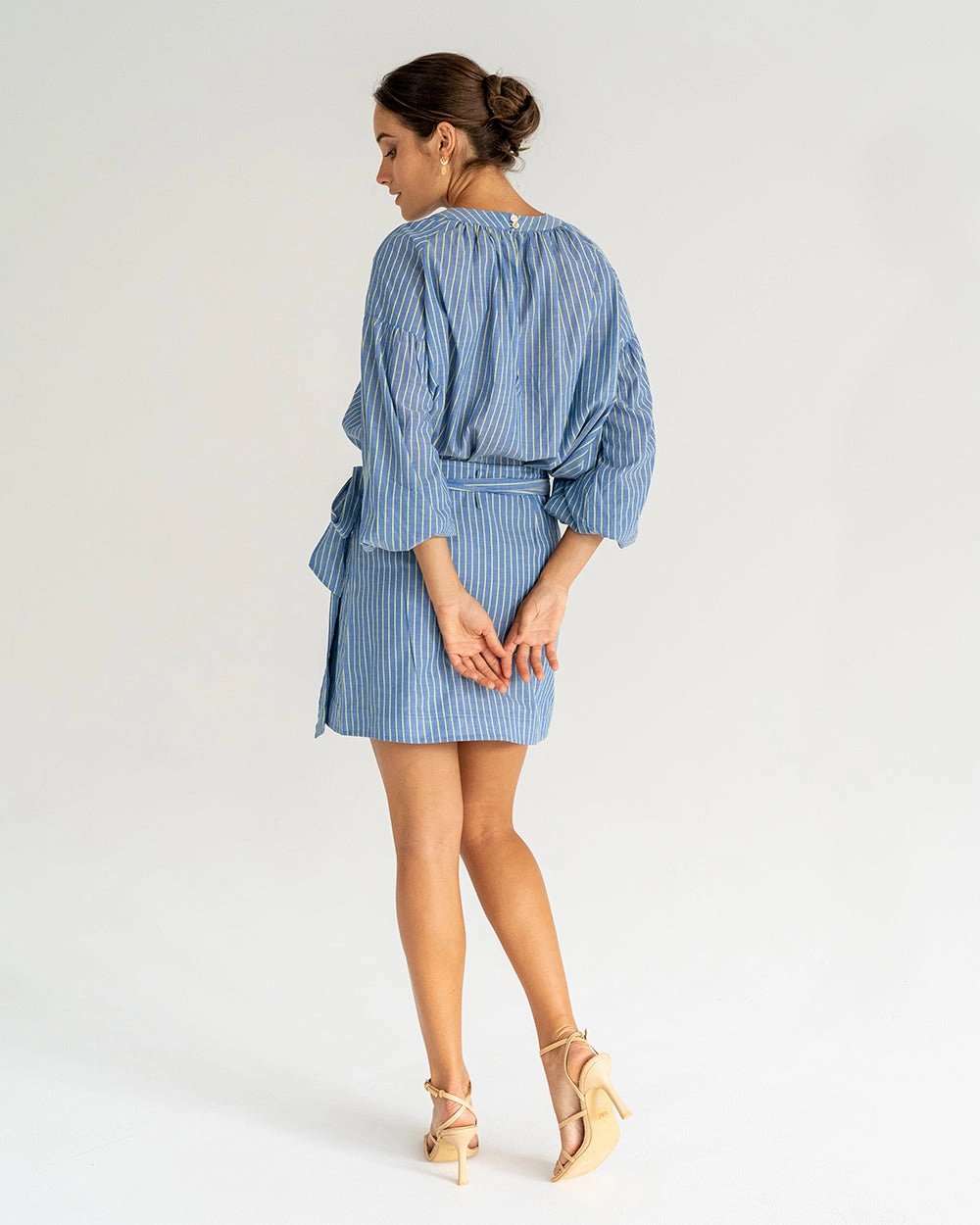 Jedda Wrap Skirt - Voile Stripe Hidden Zipper Chic Appeal