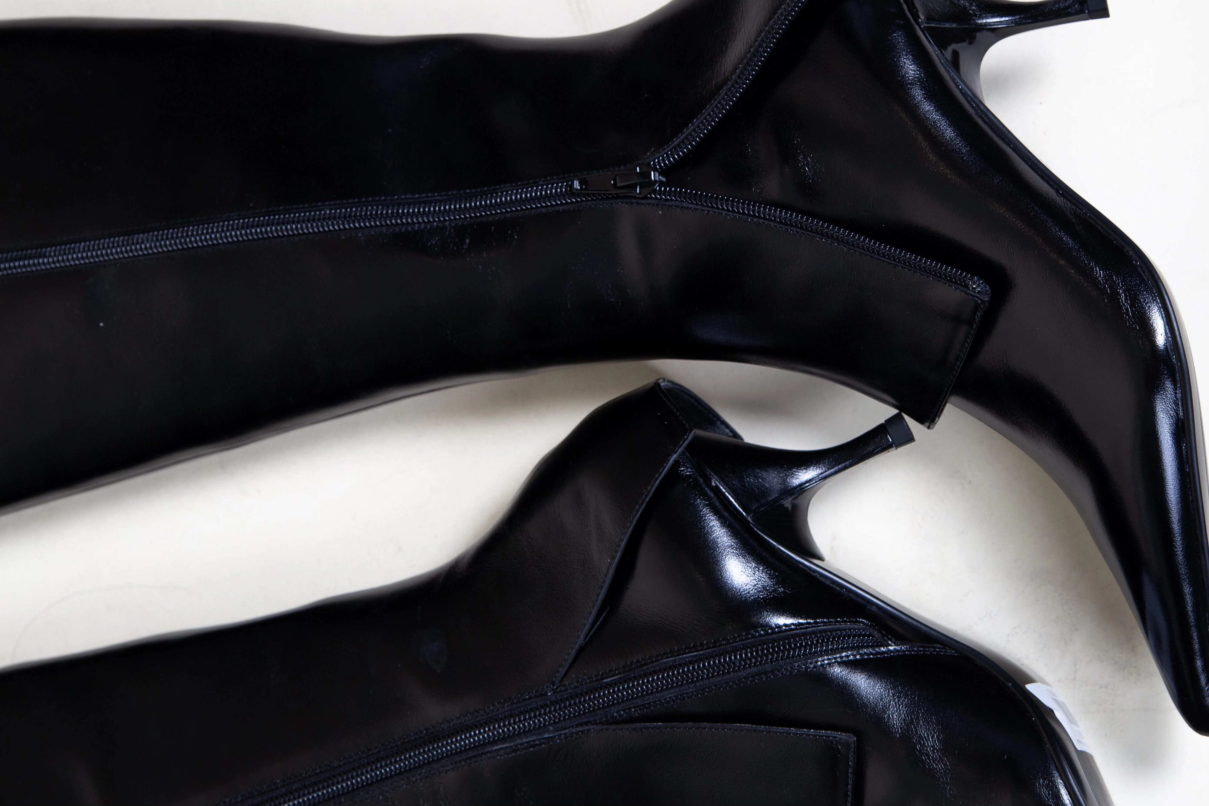 JEFFREY CAMPBELL | Cover Tall Zipped Boot - Black High Heel
