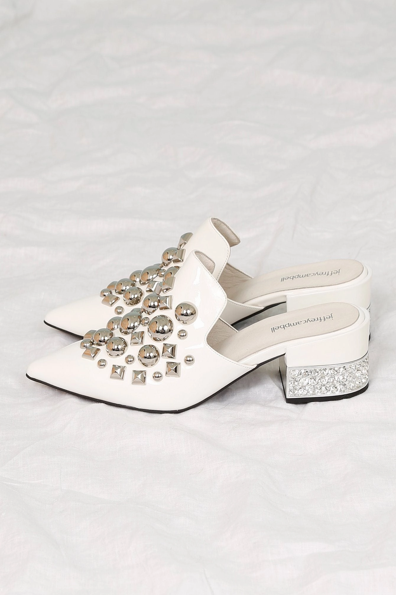 Outfit Boost Luxury heels JEFFREY CAMPBELL | Helene Slide Heel - White