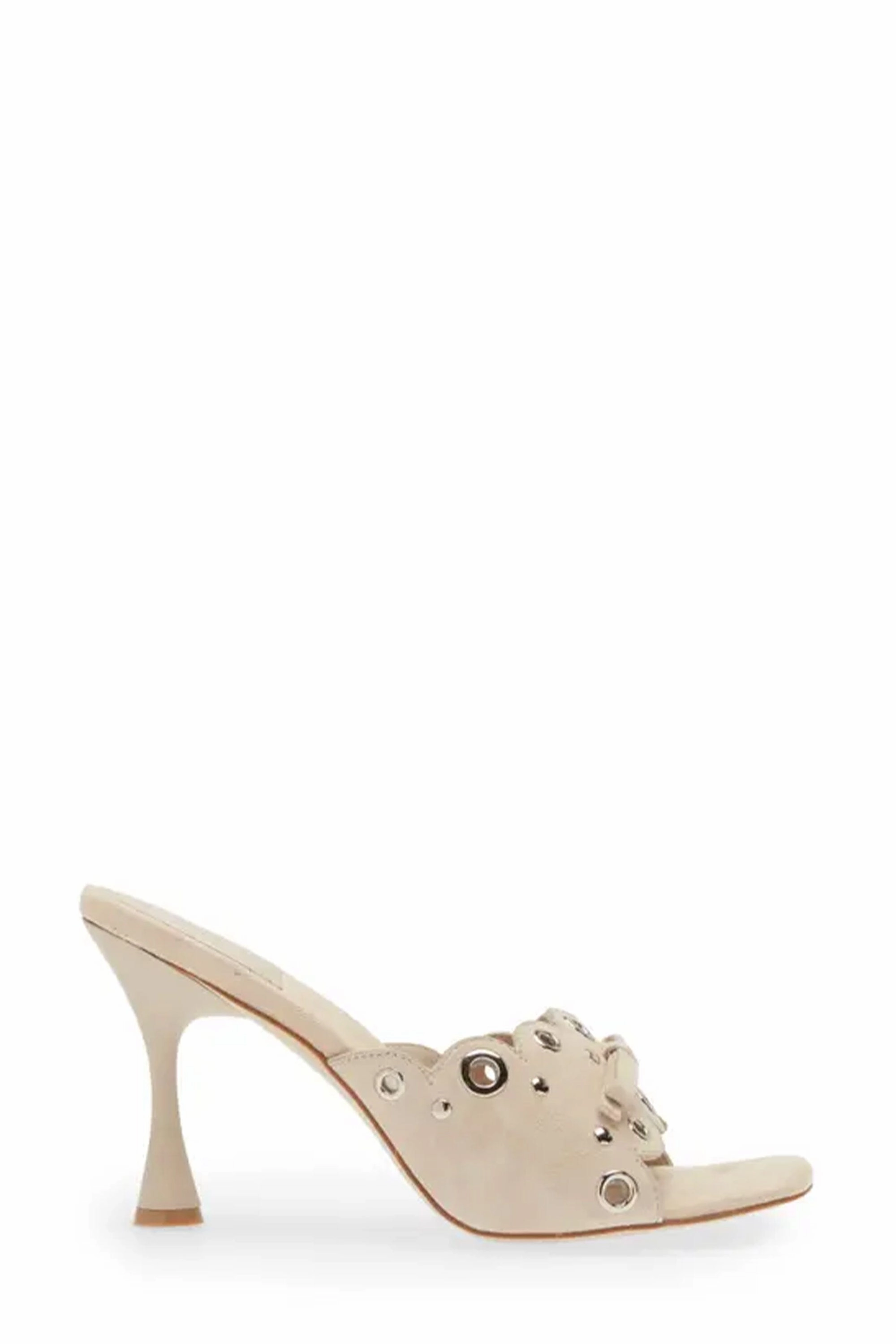 JEFFREY CAMPBELL | The Odom - Natural Suede Silver Floral Stilettos Good flexibility