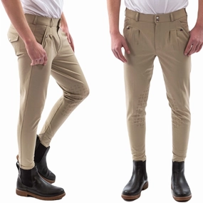 All Weather Comfort John Whitaker Clayton Mens Breeches With Grip Knee Patches