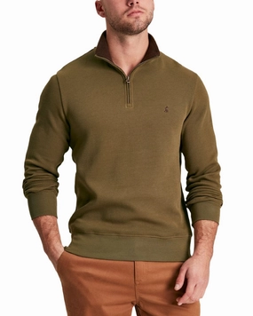Adjustable Hood Eco Friendly Joules Alistair Quarter Zip Cotton Sweatshirt