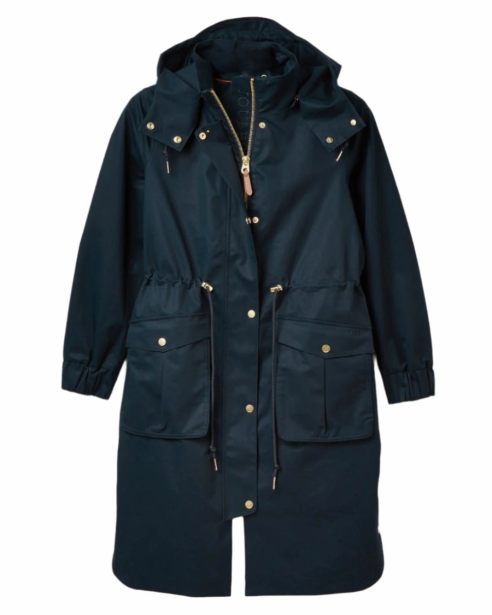 Durable Color Retention Reinforced Edging Joules Harpsden Waterproof Long Raincoat With Hood