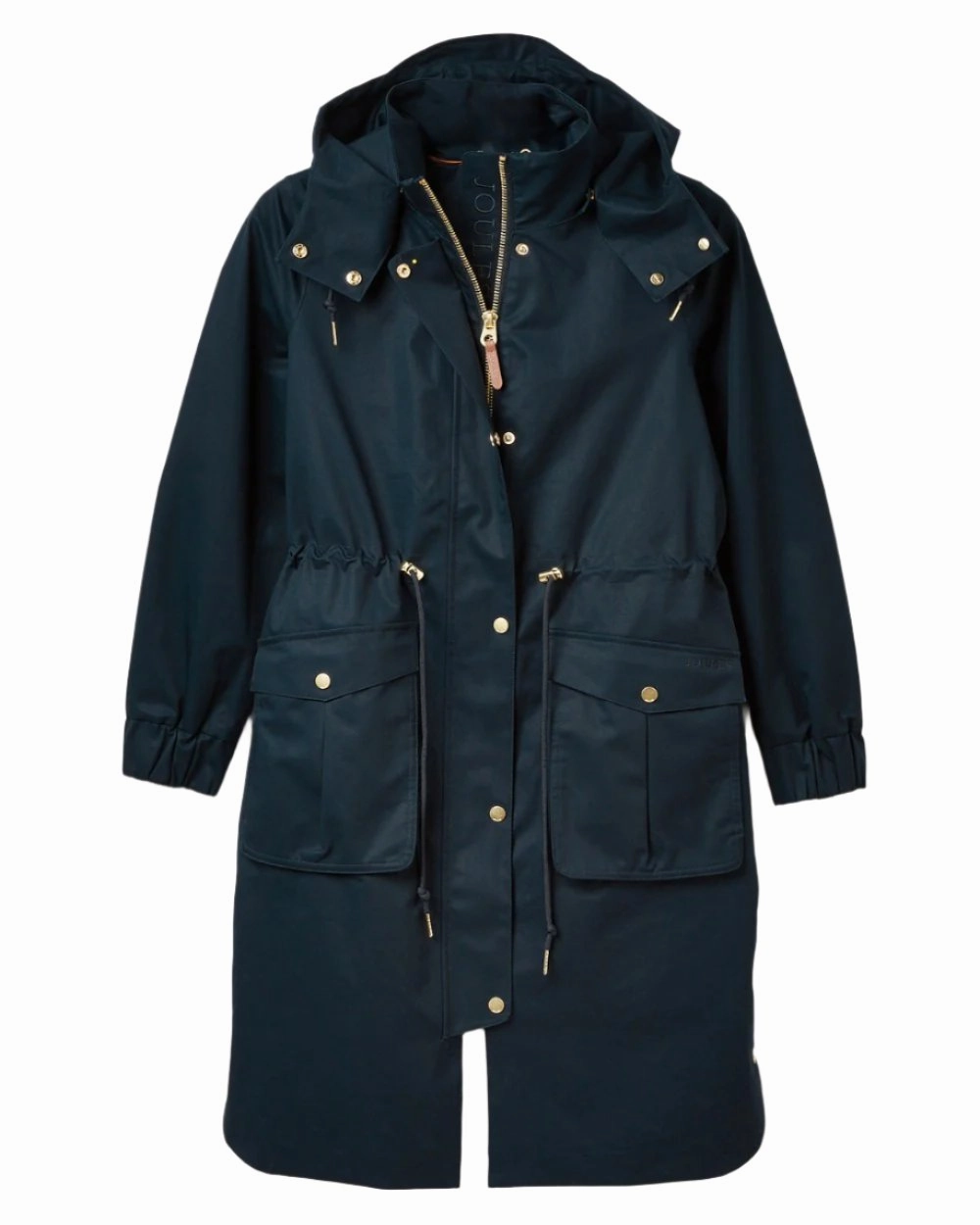 QuickDry Fabric Eco Conscious Dye Process Joules Harpsden Waterproof Long Raincoat With Hood