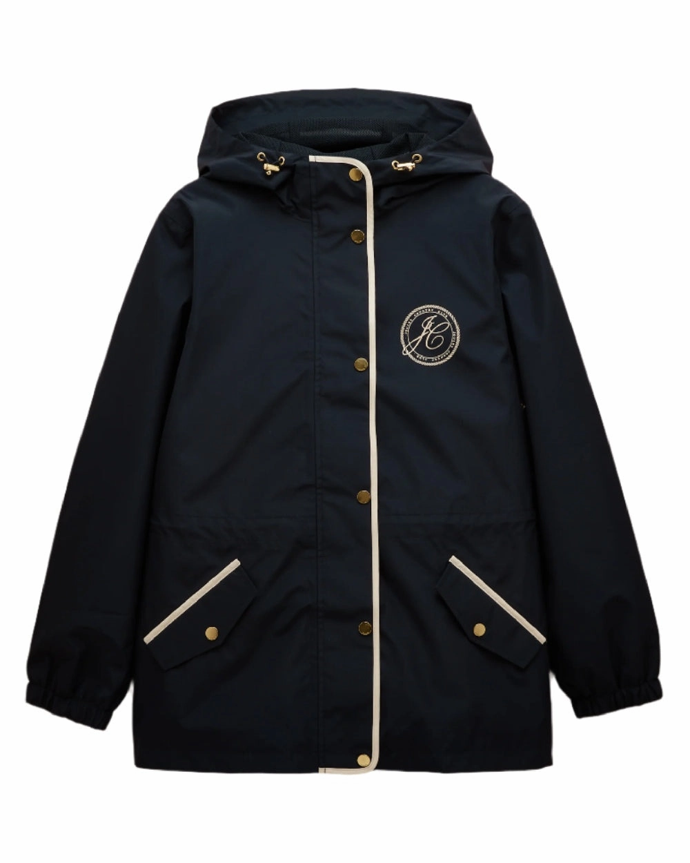 Joules Womens Holt Short Packable Raincoat Pocket Details