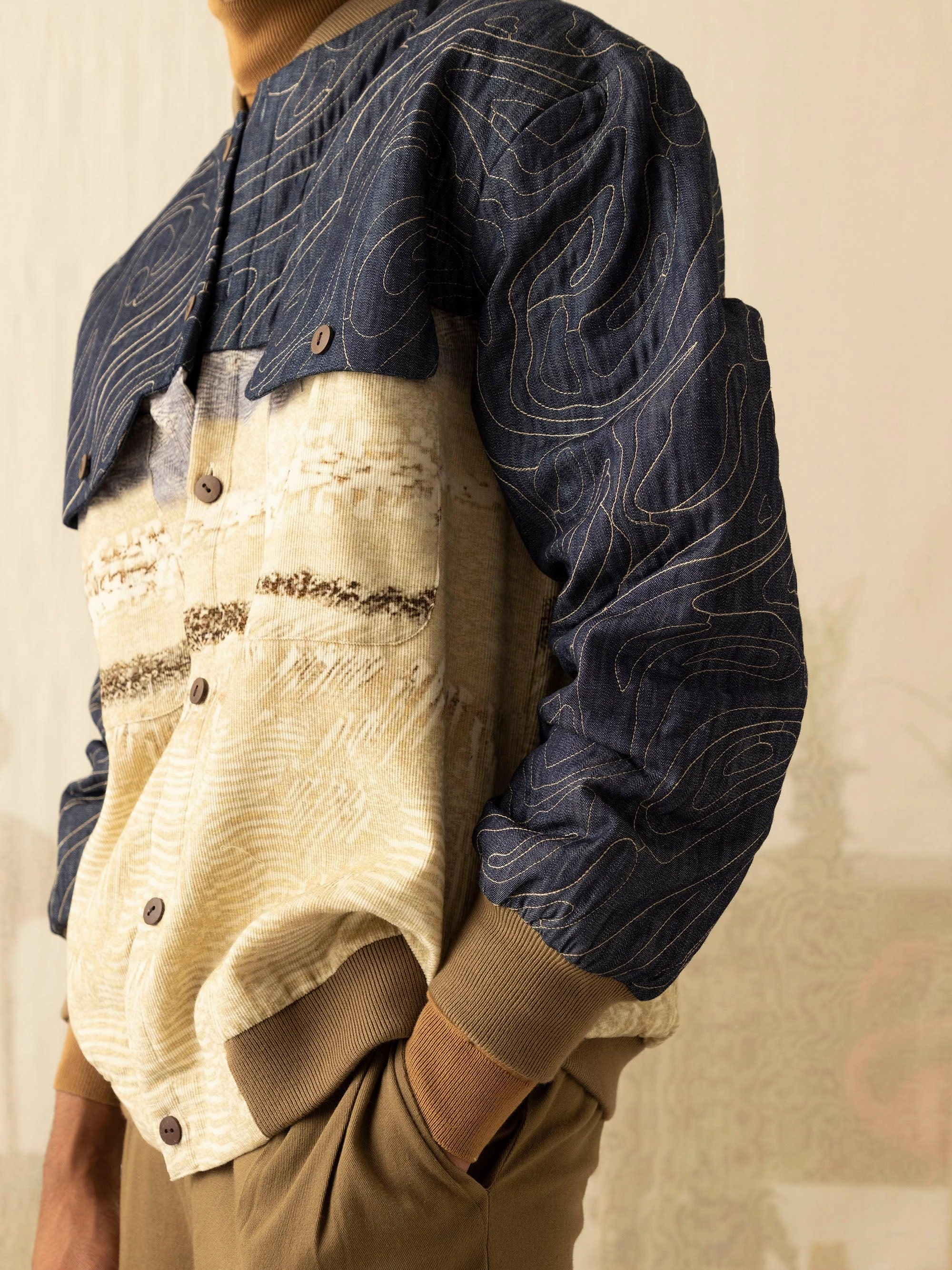 Airy Layer Fit Abrasion Resistant Trim Bert Jacket