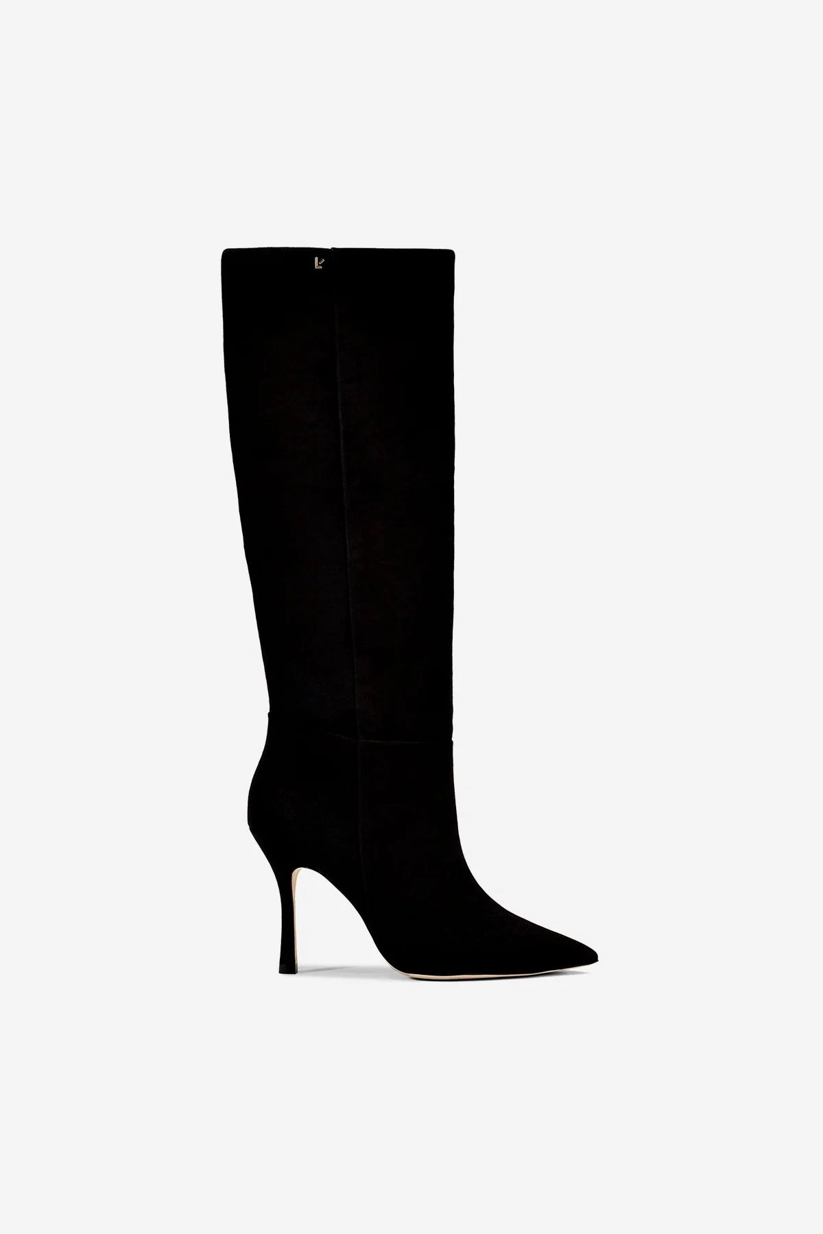 Kate Boot In Black Suede Pointed Toe Protective Finish All Day Worker