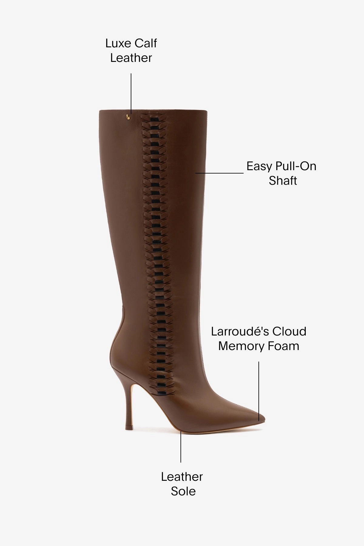 Kate Boot In Burnt Umber Leather Comfortable Shank Non Marking Outsole