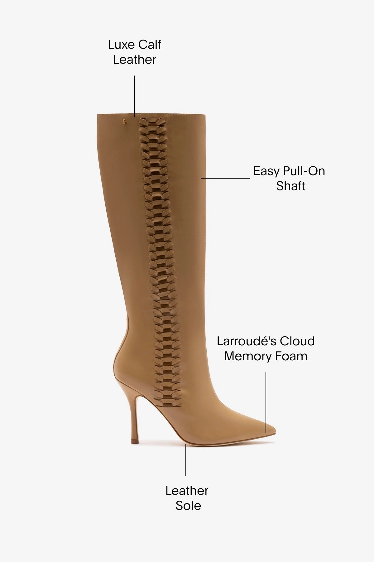 Kate Boot In Peanut Leather Sustainable Material Blend