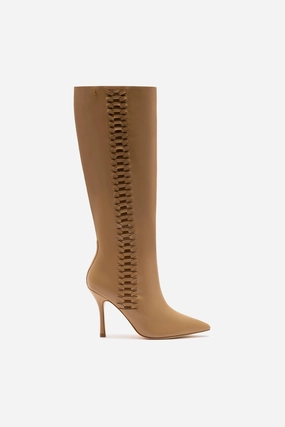 Kate Boot In Peanut Leather Seamless Comfort Snow Trekker