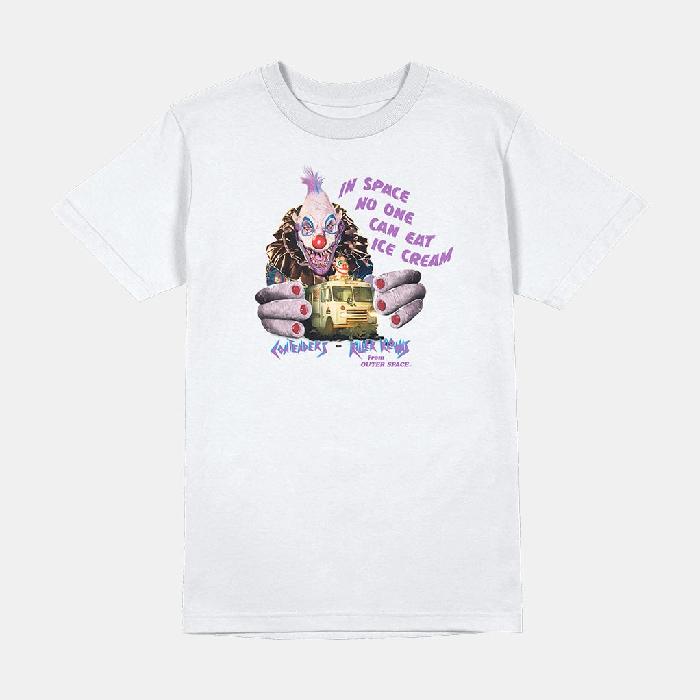 ReinforcedShoulders BondedSeamTechnology KILLER KLOWNS NO ONE EATS ICE CREAM IN SPACE SHIRT
