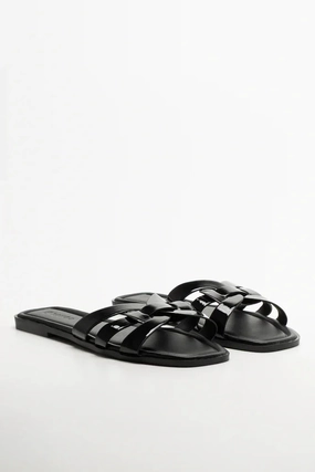 Knot Mule Sandals Black Active Line Anytime Fit