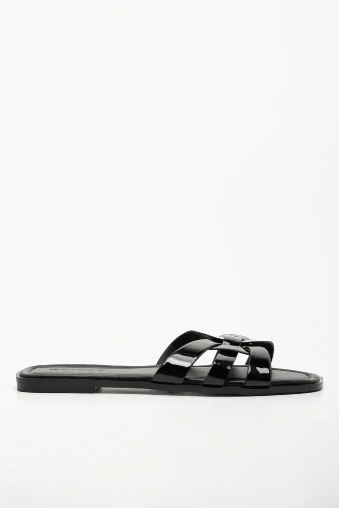 Knot Mule Sandals Black Fashionable Open-toe Sandals Sandal Inserts
