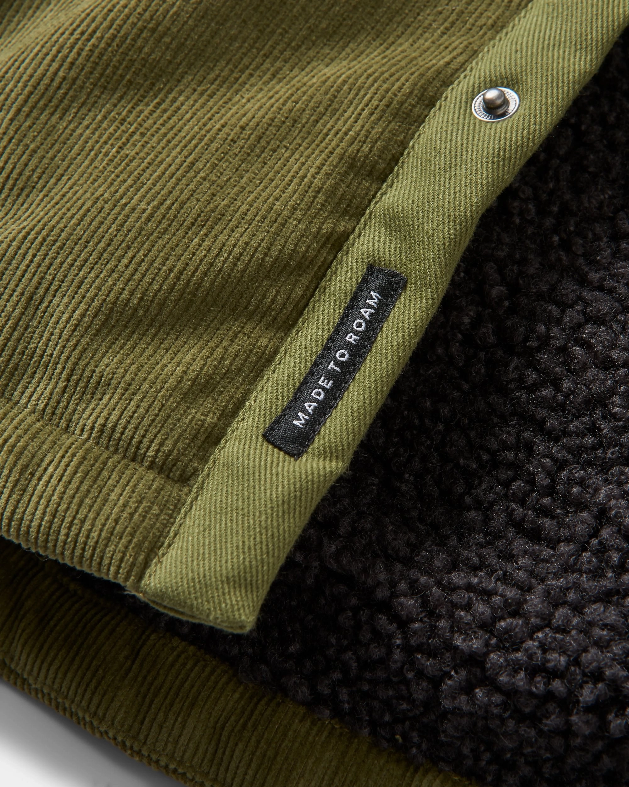 Kodiak Sherpa Lined Cord Overshirt - Khaki WindResistant Coating