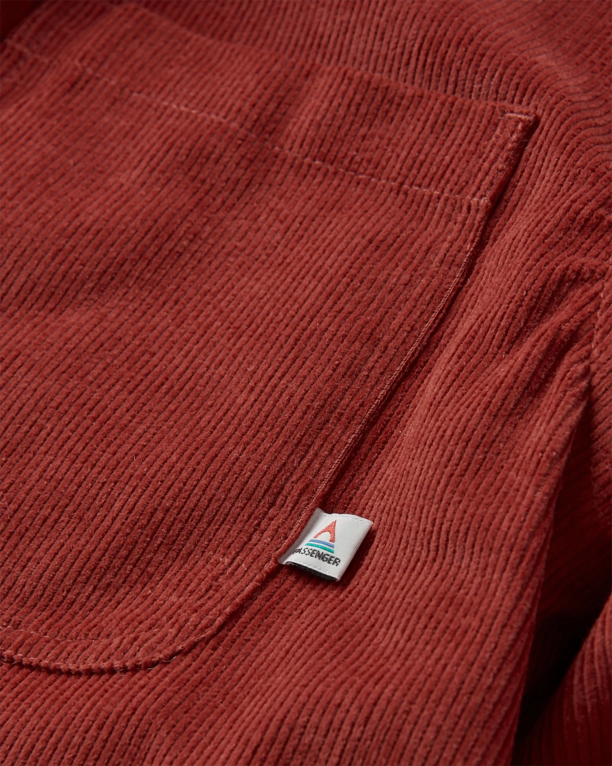 Kodiak Sherpa Lined Cord Overshirt - Red Ochre Pastel Shade