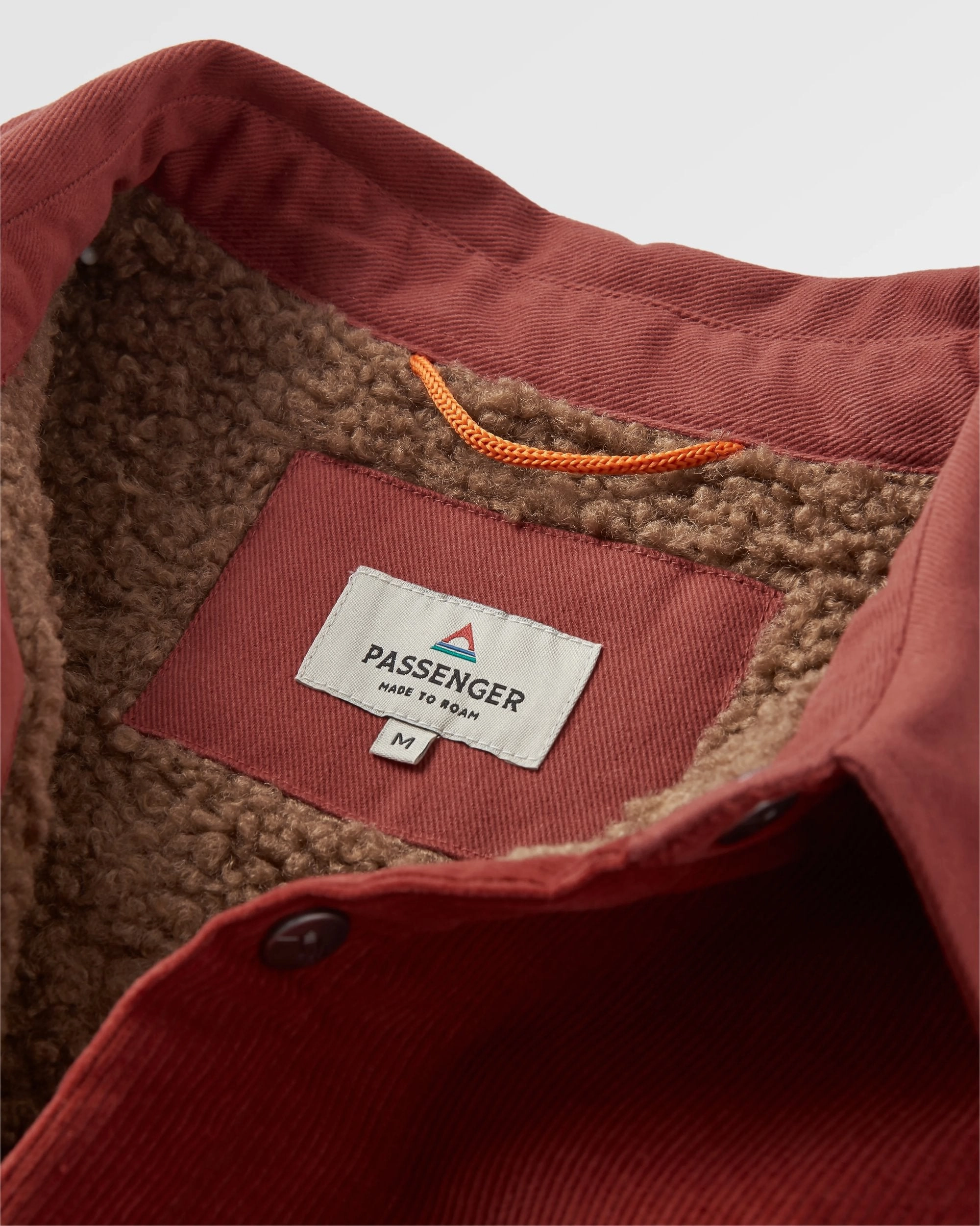 Kodiak Sherpa Lined Cord Overshirt - Red Ochre Snow Ready Outfit Subtle Layers