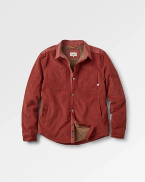 Kodiak Sherpa Lined Cord Overshirt - Red Ochre Autumn Ready