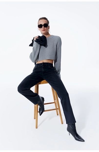 Kylie - Pant - Black Vintage - L32 All Fit ripstop fabric