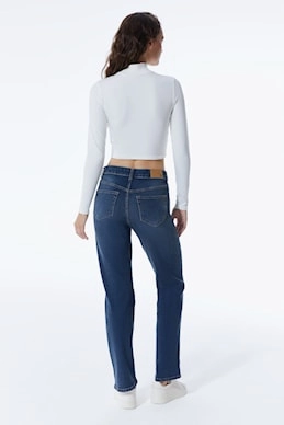 Relaxed Wearable Anti Snag Fabric Kylie - Pant - Dark Blue Denim - L30