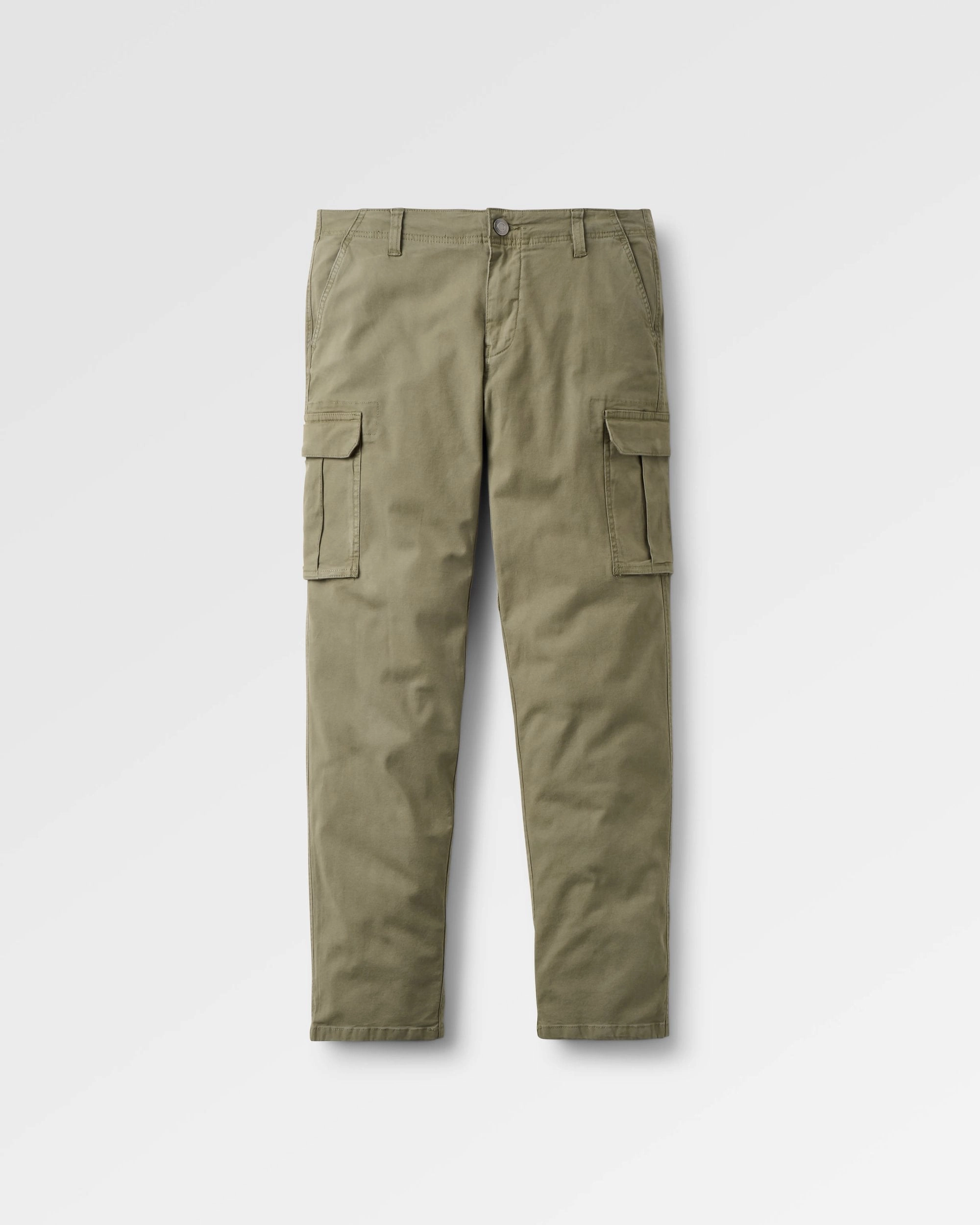 Lakeside Cargo Cotton Trouser - Dusty Olive Anti Pilling High Waist