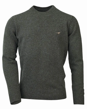 Laksen Kensington O-Neck Lambswool Sweater FadeResistant Yarn MoistureWicking